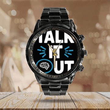 Discover Understanding Psychology Mind and Behavior Calendar Steel Band Watch