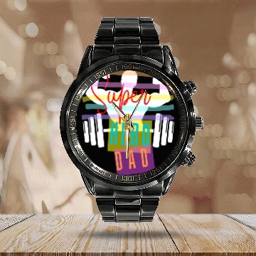 Discover SUPER HERO DAD Calendar Steel Band Watch