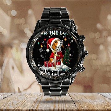 Discover Beagle Christmas Tree Lights Decorations Dog Lover Calendar Steel Band Watch
