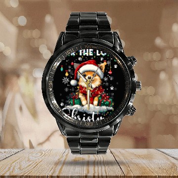 Discover Pomeranian Christmas Tree Decorations Dog Lover Calendar Steel Band Watch