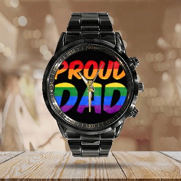 Discover Just be yourself! (Proud Dad) Calendar Steel Band Watch