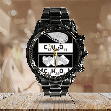 Discover Sucrose Molecule Periodic Table Organic Chemistry Calendar Steel Band Watch
