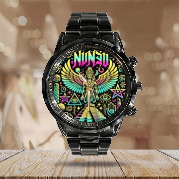 Discover Anunakiz Celestial Enki Guardian Calendar Steel Band Watch
