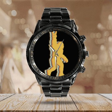Discover Bigfoot rock on rock lovers sasquatch fans Calendar Steel Band Watch