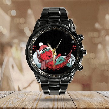 Discover Berry Chill Vibes Calendar Steel Band Watch