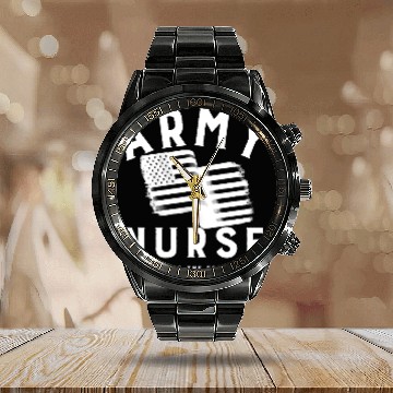 Discover Army Nurse: Healing the Frontier Calendar Steel Band Watch