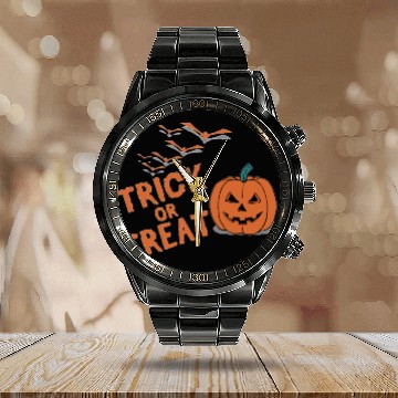 Discover Trick or treat Calendar Steel Band Watch