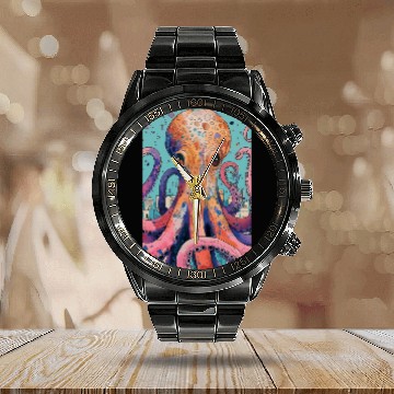 Discover Giant Octopus Calendar Steel Band Watch