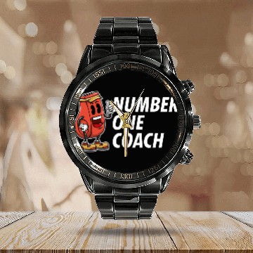 Discover Number One Coach Motivational Quote Coaching Inspi Calendar Steel Band Watch