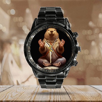 Discover Beaver Yoga Calendar Steel Band Watch