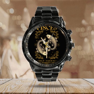 Discover Pisces Zodiac Sign Calendar Steel Band Watch