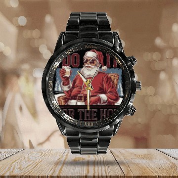 Discover Vintage Faded Christmas Santa Claus Calendar Steel Band Watch
