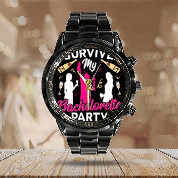 Discover Bridal Party Wedding I Survived My Bachelorette Calendar Steel Band Watch