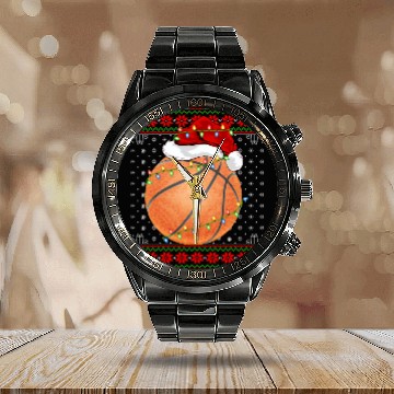 Discover Basketball Player Christmas Calendar Steel Band Watch