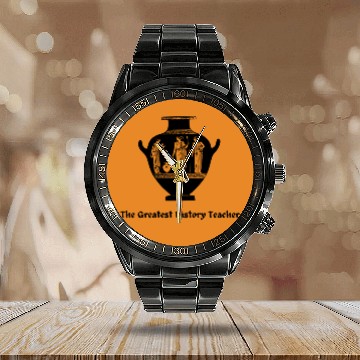 Discover The Greatest History Teacher Calendar Steel Band Watch