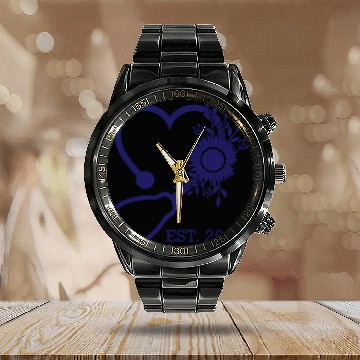 Discover NAVY STETH FLOWER Calendar Steel Band Watch