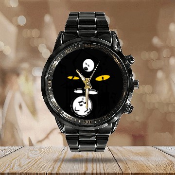 Discover Stickmen drummer Calendar Steel Band Watch