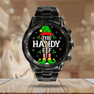 Discover The Handy Elf Christmas Calendar Steel Band Watch