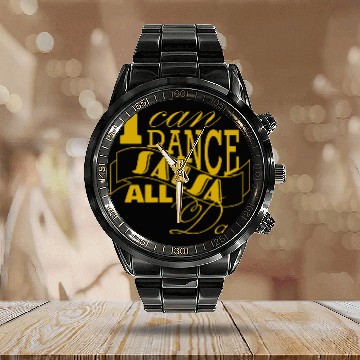 Discover i can dance salsa all day Calendar Steel Band Watch