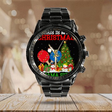Discover Table Tennis Christmas Tree Lights Calendar Steel Band Watch