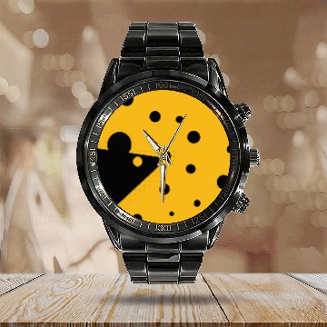Discover Cheese or a mouse in this fun optical illusion Calendar Steel Band Watch