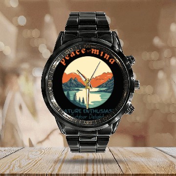 Discover Nature Enthusiast - Outdoor delight- Adventure Calendar Steel Band Watch