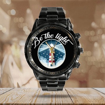 Discover Be the light Calendar Steel Band Watch