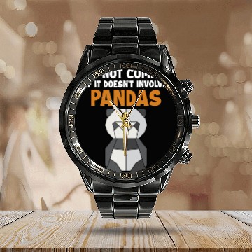 Discover Not Coming If It Doesn't Involve Pandas Friend Calendar Steel Band Watch