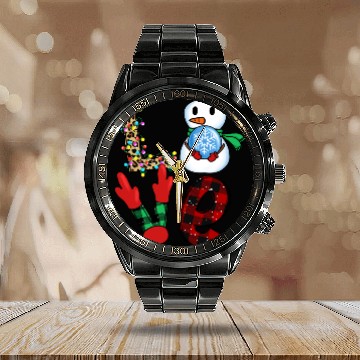 Discover I LOVE CHRISTMAS Calendar Steel Band Watch