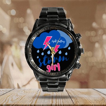 Discover Storm girl Calendar Steel Band Watch