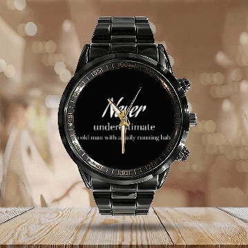 Discover Daily running habit Calendar Steel Band Watch