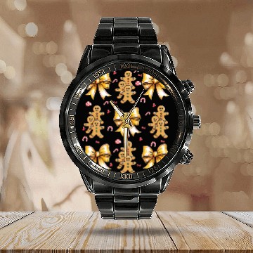 Discover Merry Christmas, Christmas Bow, Tree Christmas Calendar Steel Band Watch