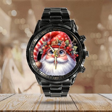 Discover Santa Claus Christmas, Merry Christmas Calendar Steel Band Watch