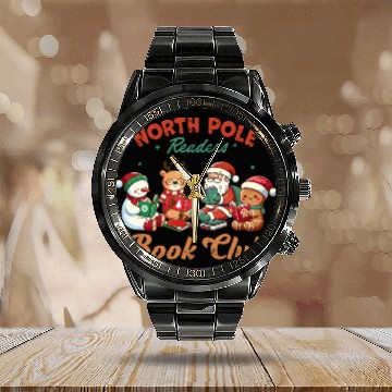 Discover North Pole Readers Book Club ALPA STORE Calendar Steel Band Watch