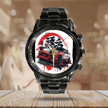 Discover Street Racing 90s Car - Japan JDM Calendar Steel Band Watch