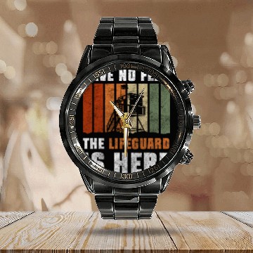 Discover Lifeguards Beach Summer Calendar Steel Band Watch
