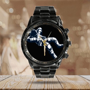 Discover Relax Among the Stars: Astronaut Calendar Steel Band Watch