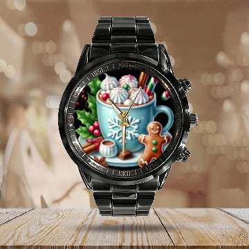 Discover Christmas ice cream, Coquette Chistmas Calendar Steel Band Watch