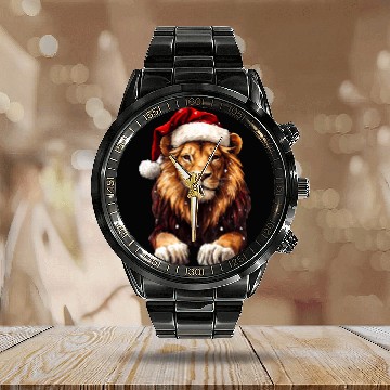 Discover Lions Christmas Calendar Steel Band Watch