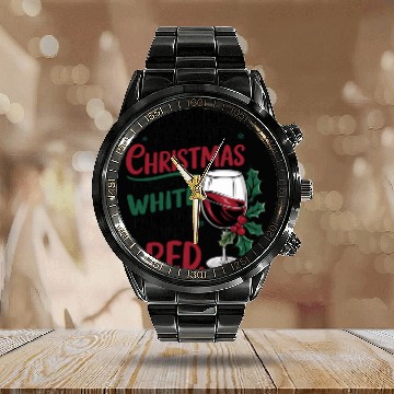 Discover Im dreaming of a white Christmas Calendar Steel Band Watch