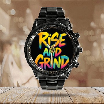 Discover Rise And Grind Calendar Steel Band Watch