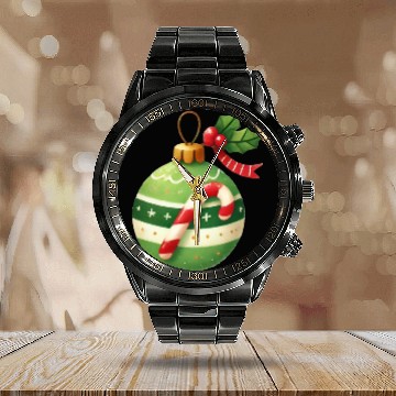 Discover Merry Christmas, Christmas Coquette Bow Calendar Steel Band Watch