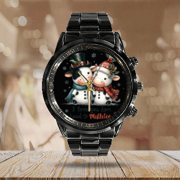 Discover I Love You Calendar Steel Band Watch