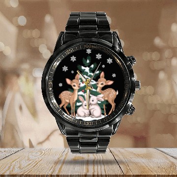 Discover Peaceful Forest Calendar Steel Band Watch