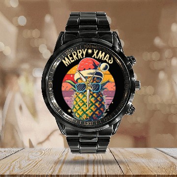 Discover Pineapple Christmas Calendar Steel Band Watch