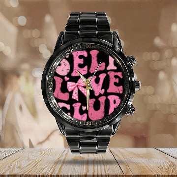 Discover Self Love Club, Valentine Retro Calendar Steel Band Watch