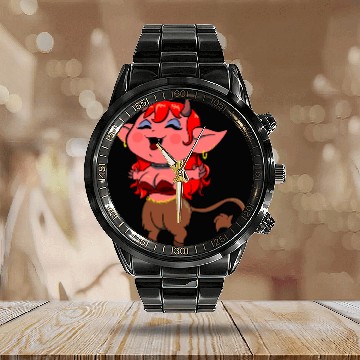 Discover Chibi Demon Calendar Steel Band Watch