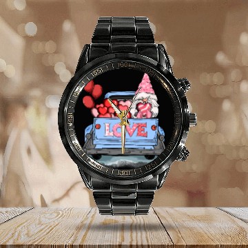 Discover Gnomes Valentines Revelin Calendar Steel Band Watch