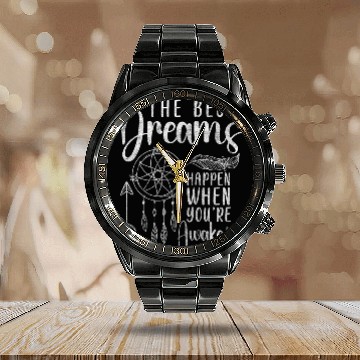 Discover Mystical Shape Element Fantasy Calendar Steel Band Watch