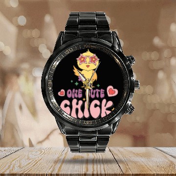 Discover Happy Easter Bunny, Easter Day Calendar Steel Band Watch
